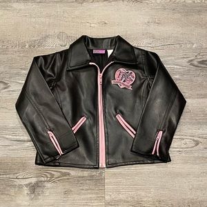 Vintage Y2k Cartoon Network Power Puff Girls  Pleather Jacket Girls Size 5